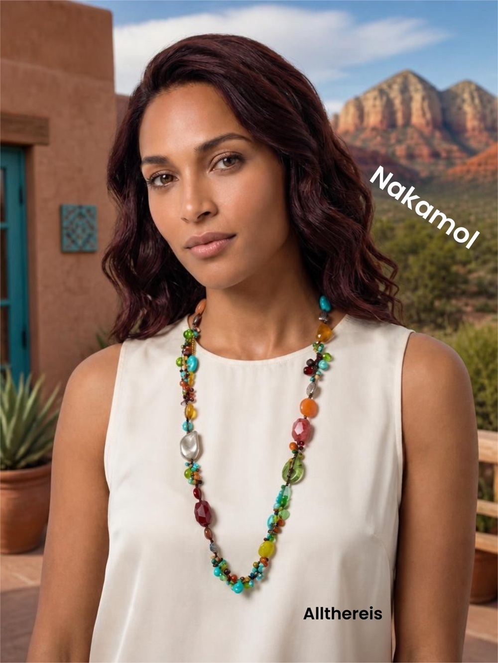 Nakamol necklace semiprecious stones